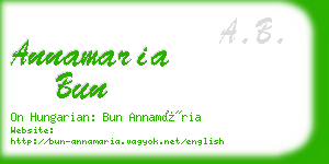 annamaria bun business card